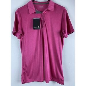 NWT Landway Sz M Wms Active Dry SS Technical Moisture Wicking 3 Btn Shirt